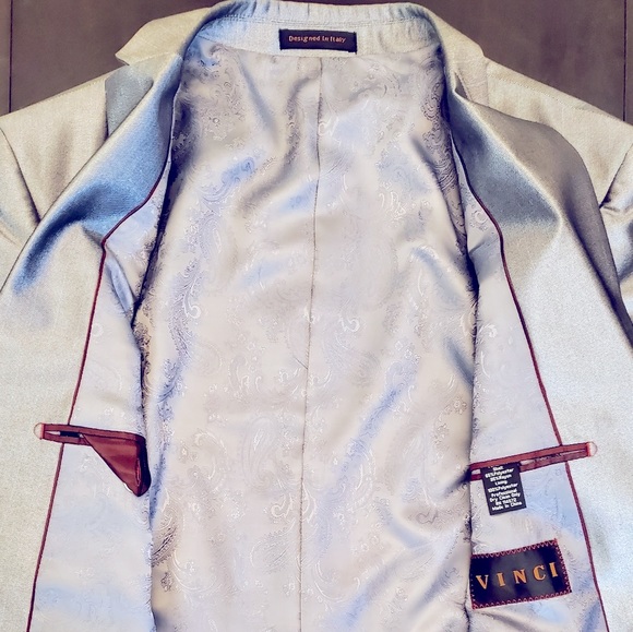 Vinci~2 Button Sharkskin Blazer - Picture 10 of 12